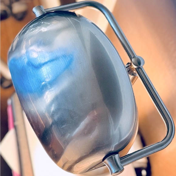 VINTAGE 15” Bankers Desk Lamp Elegant Chrome Matte Silver - Picture 6 of 16